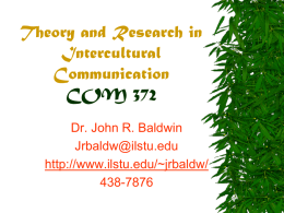 Intercultural Communication COM 372