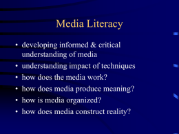 Media Literacy - Université d`Ottawa