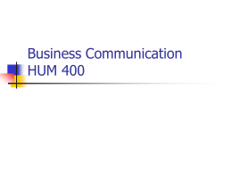 Definition of Business Communication