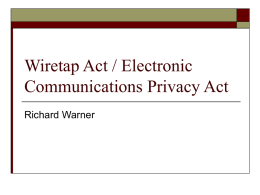 Electronic Communications Privacy Act