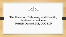 Communication Partners - Center on Technology and Disability