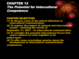 CHAPTER 12 The Potential for Intercultural Competence