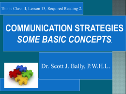 Learn the basic concepts of communication strategy use