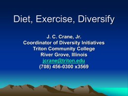 Diet, Exercise, Diversify