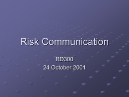 RD300 Risk communica..