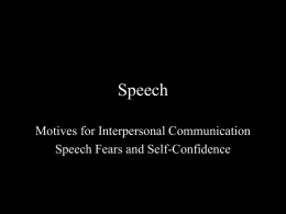 Speech - CASSCOMM