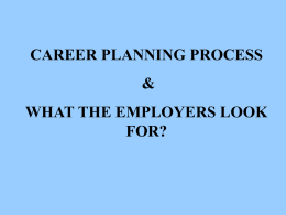 Career Planning Process