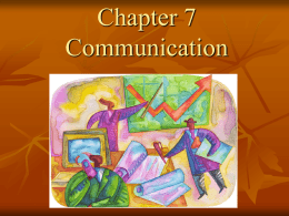 Chapter 7 Communication