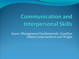 Communication and Interpersonal Skills - MMR e