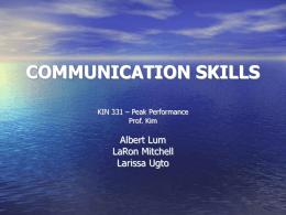 communication skills