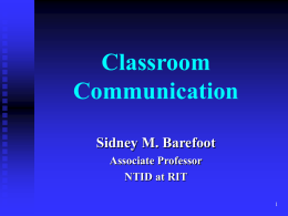 The Importance of Classroom Communication