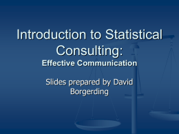 Statistical Consulting!!!