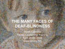 the many faces of deaf-blindness