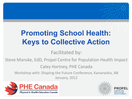 Promoting School Health: Keys to Collective