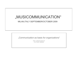 Communication as basis for organisations by prof. Christian Gerloff