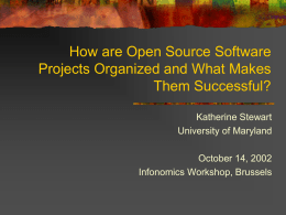 How are Open Source Software Projects Organized and What