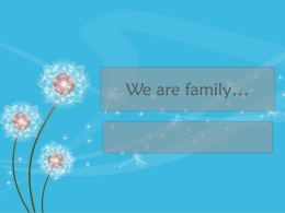 What is family? - Monroe County Schools