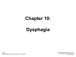 Chapter 10: Dysphagia