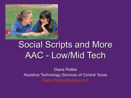 Social Scripts and More AAC - Low/Mid Tech