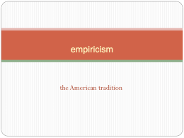 Week 3. Empiricism