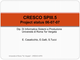 CRESCO SPIII.5 Project status 06-07-07