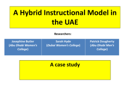 A Hybrid Instructional Model in the UAE