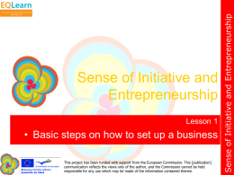 Sense of Initiative and Entrepreneurship