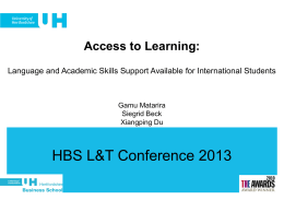 HBS L&T Conference 2013