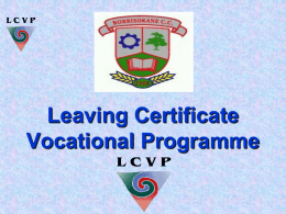 LCVP Slides for subject choice night 2016