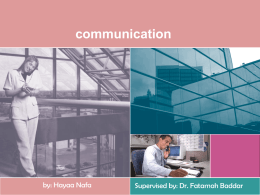 communication - Home - KSU Faculty Member websites