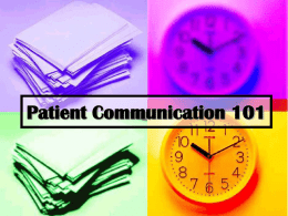 Patient Communication 101