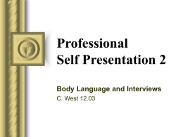 Professional Self Presentation