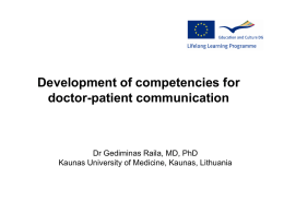 Development of competencies for doctor-patient