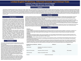Limited English Proficiency, Informed Consent, and Clinical Trials