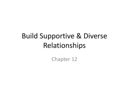 Build Supportive & Diverse Relationships