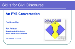 Skills for Civil Discourse