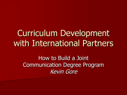 Curriculum Development with International Partners - Haaga