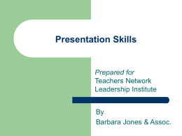 Barbara Jones` powerpoint on presentation