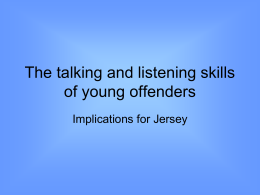Oral language skills and the incarcerated young offender