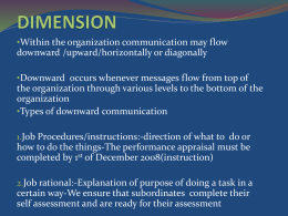 Dimensions of communication