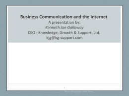 The Internet and Business Communication