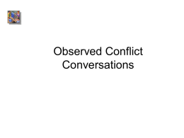 May 15 Observed Conflict Conversations 2006