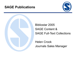 SAGE Full-Text Collections