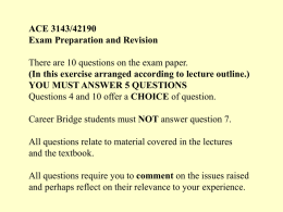 Exam Revision