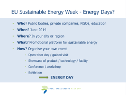 EUSEW14 - Energy Days