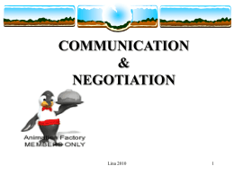 Communication & Negotiation