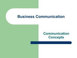 Communication Process Model