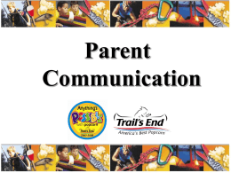 Communication with parents