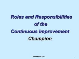A Champion is - This free lean site