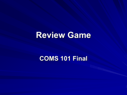 Final Exam Review PPT (all chapters)